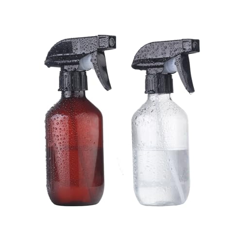 Teyssor 10oz BPA Free Spray Bottle Set with Brown 2-Pack, Fine Mist & Adjustable Nozzle