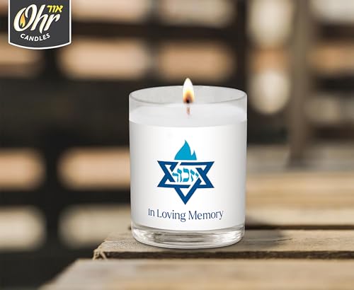 Ohr Candles Yahrzeit Memorial Candles - 26 Hour Burn Time, 4 Pack