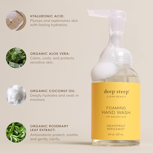 Deep Steep Foaming Hand Wash Brown Sugar Vanilla with Hyaluronic Acid 8oz