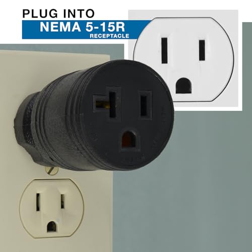 15A to 15/20A Plug Adapter | NEMA 5-15P to 5-15/20R