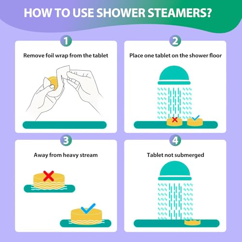 JoJowell Shower Steamers 12-Pack, Aromatherapy Shower Bombs Gift Set