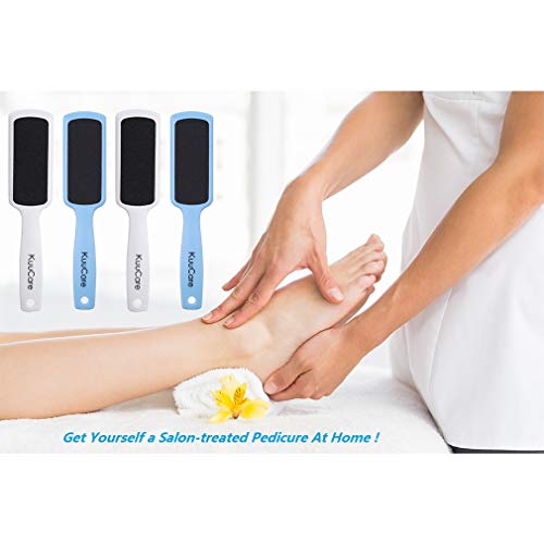 KuuCare Double-Sided Foot File Set - 4 Pcs Callus Remover & Scrubber
