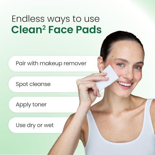 Clean Skin Club Cloud Pads, Ultra-Soft & Thick Face Pads, 100% Organic Cotton Dermatologist-Approved Makeup Remover and Toner Applicator, Sensitive-Skin Safe, 60 Count (Pack of 1)