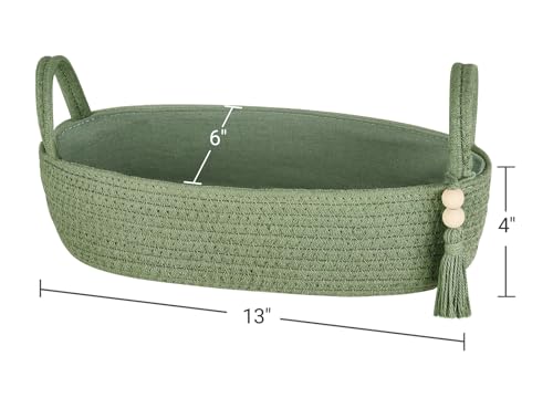 Mkono Boho Toilet Paper Basket - Decorative Cotton Organizer 13"L