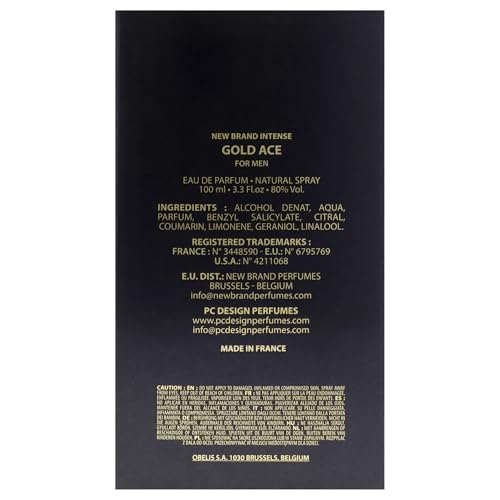 New Brand Gold Ace Men’s 3.3 oz EDP Spray - Fresh Spicy Fragrance
