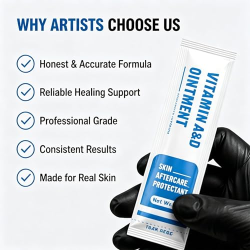 Yugui 50 Pack Vitamin A&D Ointment for Tattoo Aftercare & Scar Repair