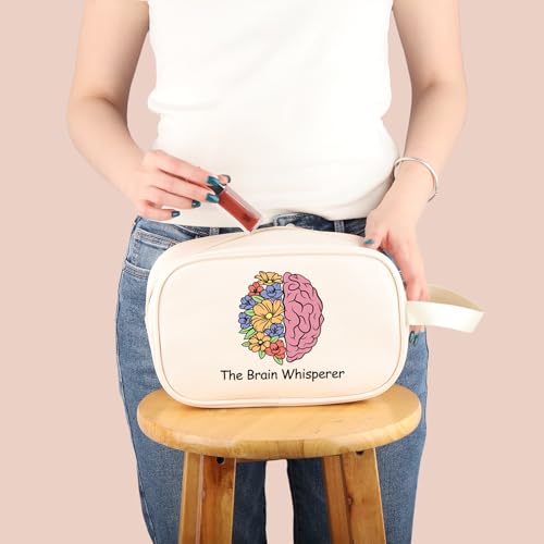 The Brain Whisperer Canvas Makeup Bag - Neuroscience Gift for Nurses