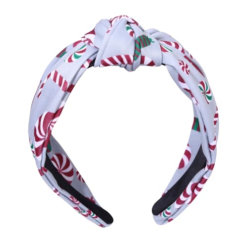 Vokone Christmas Candy Cane Headbands for Women - Holiday Knot Hair Accessories, Festive Gift for Teen Girls