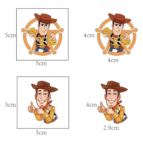 20pcs Cartoon Themed Temporary Tattoos for Birthday Parties
