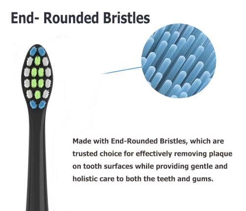 SAVTMVAS 10 Pcs Black Replacement Brush Heads for Operan Electric Toothbrush