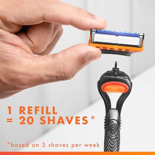 Gillette Fusion5 Razor for Men, 5-Blade, 1 Razor Handle, 3 Blade Refills
