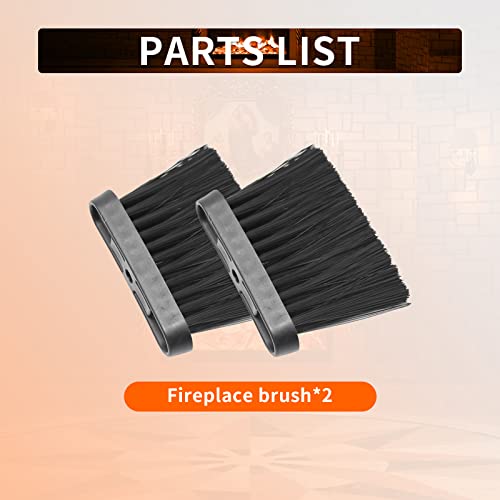 UOIENRT 2-Pack Fireplace Cleaning Brush with Large Handle
