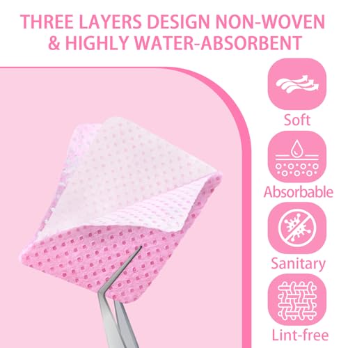 SHEERBLISS 400pcs Lint-Free Nail Wipes with Lockable Pump Dispenser