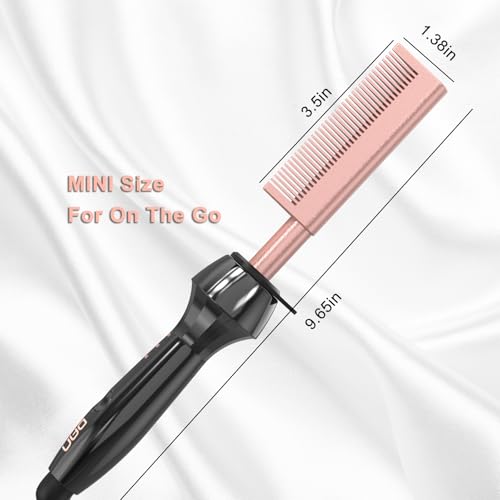 DAN 500°F Hot Comb for Hair & Wigs, Professional Straightener with Adjustable Temp