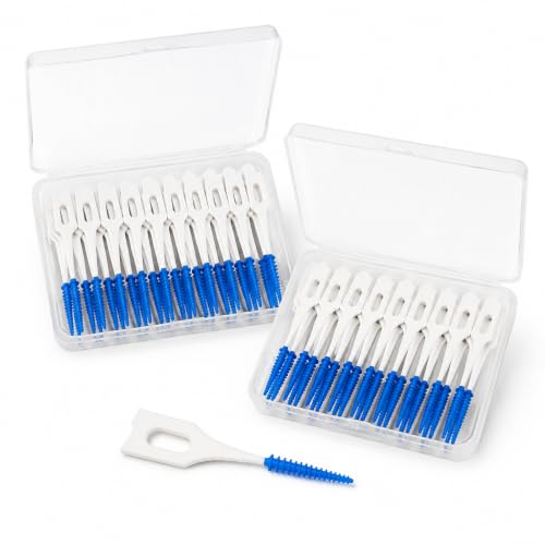 Soft Silicone Dental Floss Picks for Braces & Implants, 80 pcs