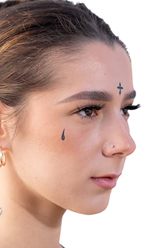 Halloween Temporary Tattoos Set - 10 Hip Hop Designs for Costumes