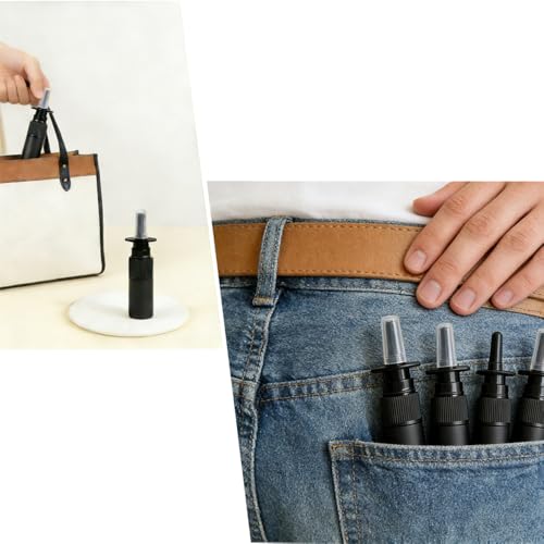 5ml Black Nasal Spray Bottles - 20 Pack Refillable Fine Mist Sprayers