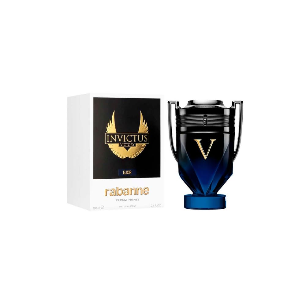Invictus Victory Elixir Parfum for Men - Intense Amber Woody Spicy Fragrance | Long-Lasting Cardamom, Lavender & Vanilla Notes