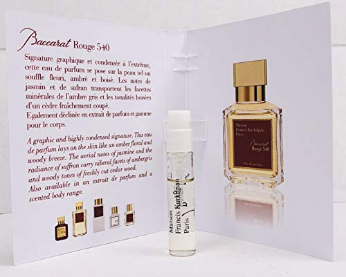 Maison Francis Kurkdjian Baccarat Rouge 540 Eau de Parfum Vial Spray 2ml - Authentic Scent