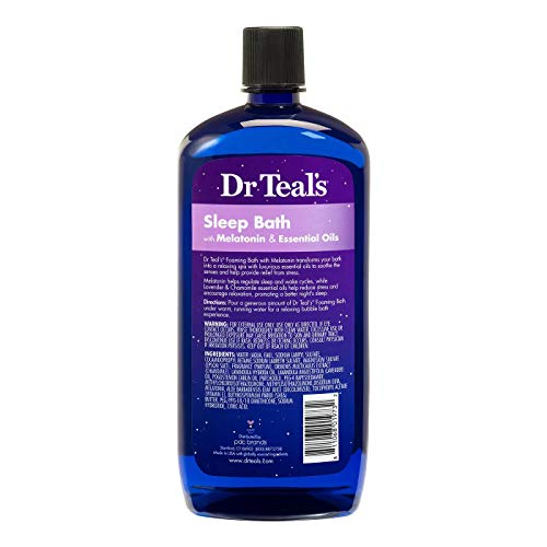 Dr. Teal's Foaming Bath Gift Set with Shea Butter & Melatonin,Stress Relief, 2x34oz
