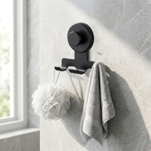Heavy-Duty Suction Cup Hooks for Bathroom - Dual Hook Design