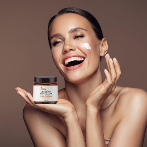 Unscented Beef Tallow Face Moisturizer - Natural Nourishing Skin Cream for Sensitive & Dry Skin