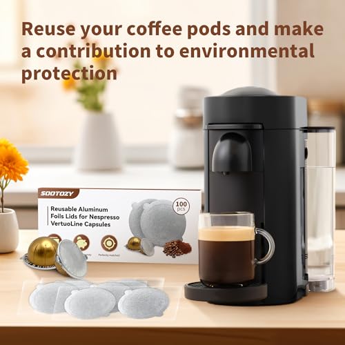 Nespresso Vertuo Compatible Reusable Aluminum Foil Seals - 100PCS