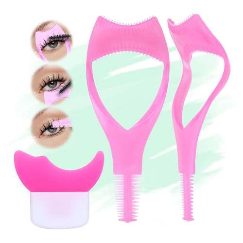 JIMIRE 3-in-1 Mascara Shield & Eyeliner Aid Set for Beginners