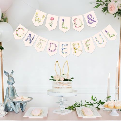 Wildflower Birthday Banner for Baby Girl - Pre-Strung Decor