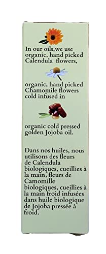 Calendula and Chamomile-Jojoba Oil - Organic Double Infused Facial & Body Oil, Unscented, 1.7 fl oz