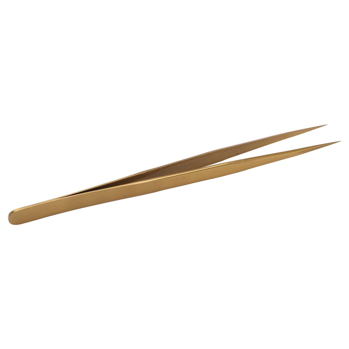 Precision Tweezers AntiMagnetic Soldering Tweezers Long Life Aluminum Alloy For Watches (Gold)