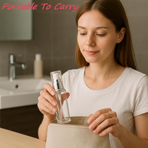 ROHIJALE 3-Packs 60ml Glass Lotion Dispenser Bottles Travel Refillable Containers