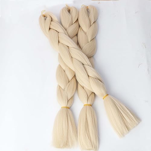 Jumbo Blonde Braids Hair Extensions 3pcs 24 Inch 100g/pc for Twist & Box Braiding