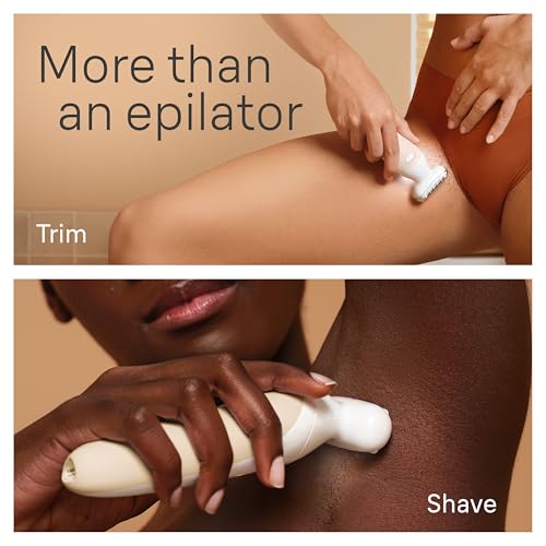Braun Silk-?pil 9 Flex Epilator, 360 Flex and Pivoting Head, Wet and Dry, Includes Shaver Head, Trimmer Comb, SES9-041 3D, Tinted Gold