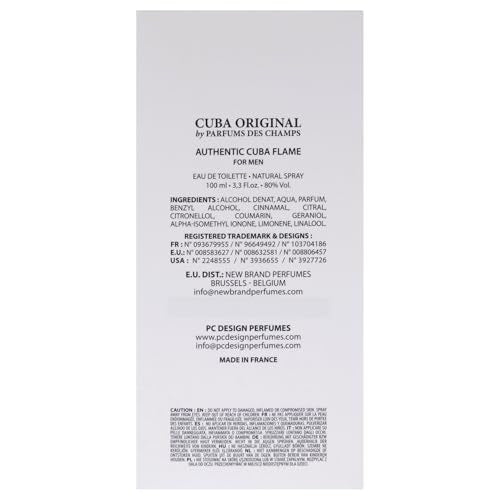 Cuba Authentic Flame Eau de Toilette for Men - 3.3 oz