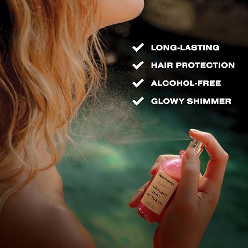 Ceremonia Perfume Mist De Guava | Alcohol-Free Hair & Body Mist with Notes of Guava, Lemon Zest & Peach | Light Glowy Shimmer, 1.7 fl oz