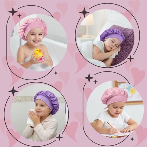 Kids Satin Bonnet for Girls & Boys - Hair Protection Sleep Cap