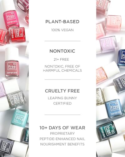 Plant-Based Clear Nail Polish Base Coat - Non-Toxic, Vegan, Long-Lasting