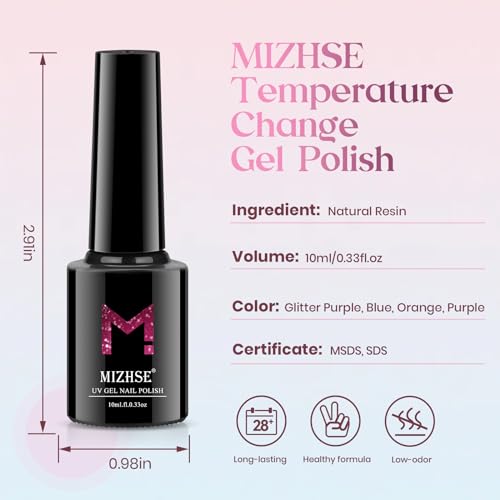 MIZHSE Color Changing Gel Nail Polish 10ML - Mood & Temperature Reactive