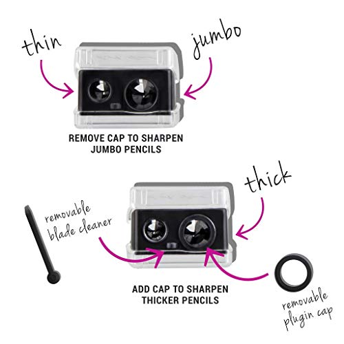 L.A. Girl 3-Way Pencil Sharpener GPS400 - Portable & Multi-Functional