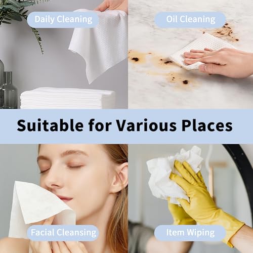 Skinsfairy Biodegradable Face Towels – 50 Ultra Soft 10x10'' Wipes