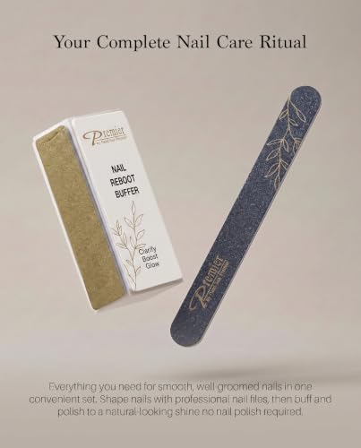 Premier Dead Sea Nail Files and Buffers Kit - 6 Double-Sided Grits