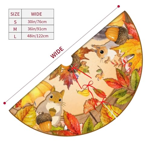 Fall Pumpkin Tree Skirt - 36" Halloween & Thanksgiving Decor