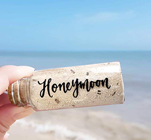 Honeymoon Sand Keepsake Jar - Hand Lettered Travel Gift