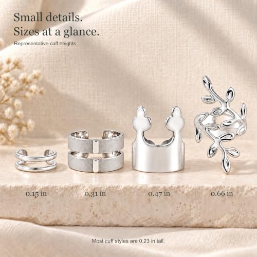 Vaikby Silver Hair Jewelry Set for Braids & Locs, 103PCS Hair Cuffs & Rings