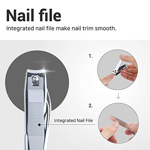 Royal 12pcs Nail Clippers Set with Knife & Can Opener, Chain - Made in Korea