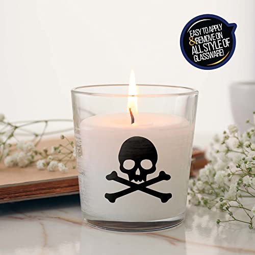 Skull & Crossbones Temporary Tattoos 25-Pack - Pirate & Halloween Party Accessories