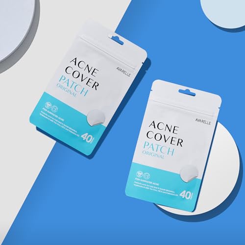 Avarelle Hydrocolloid Acne Pimple Patches with Tea Tree Oil (80 Count)