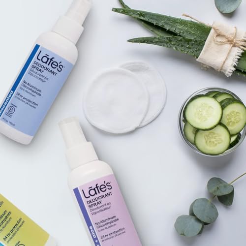 Lafe's Natural Deodorant Spray, Aloe Vera, 4oz - Pack of 3, Unscented