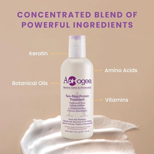 Aphogee Hair Care Double Bundle ? Two-Step Protein Treatment (4 fl oz) & Balancing Moisturizer (8 fl oz)